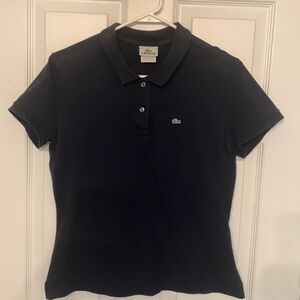 LACOSTE WOMEN'S REGULAR FIT COTTON PIQUÉ POLO, XL NAVY